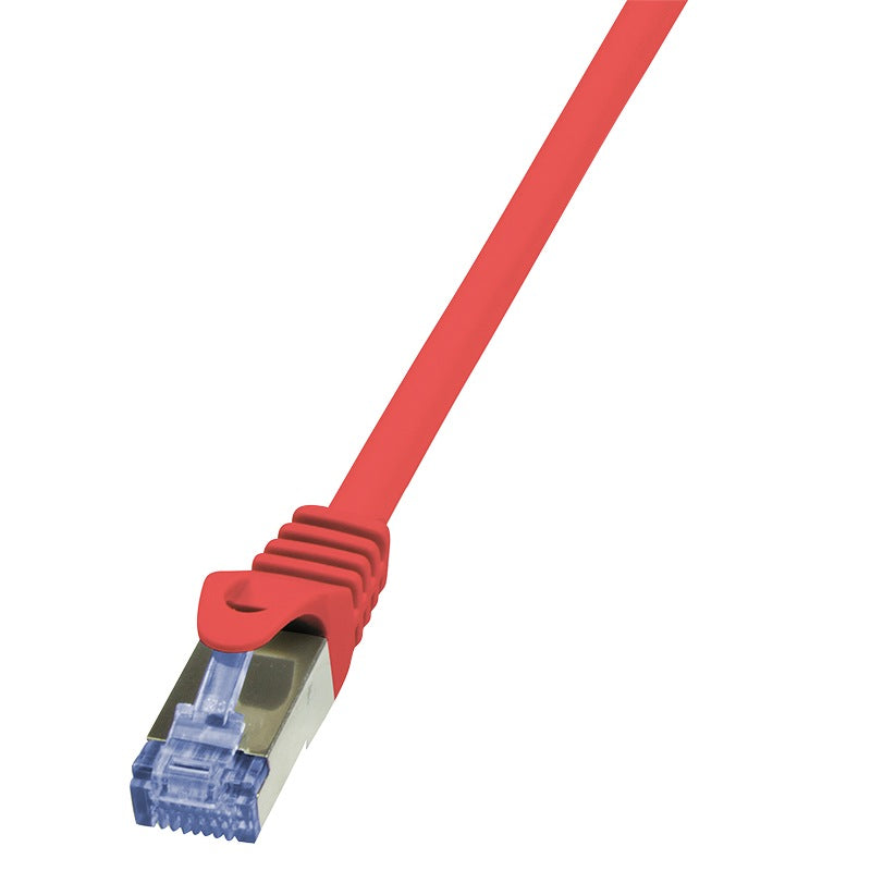 PATCH CORD S/FTP LOGILINK Cat6a, LSZH, cupru, 7.5 m, rosu, AWG26, dublu ecranat "CQ3084S"