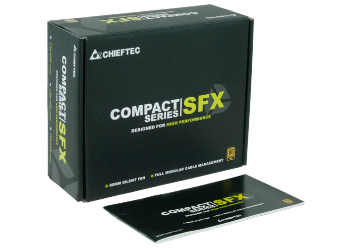 SURSA Chieftec Compact 550 W, modulara, certificare 80 Plus Gold, ventilator 80 mm x 1, PCI-E 6+2 pin x 2, SATA x 6, "CSN-550C"