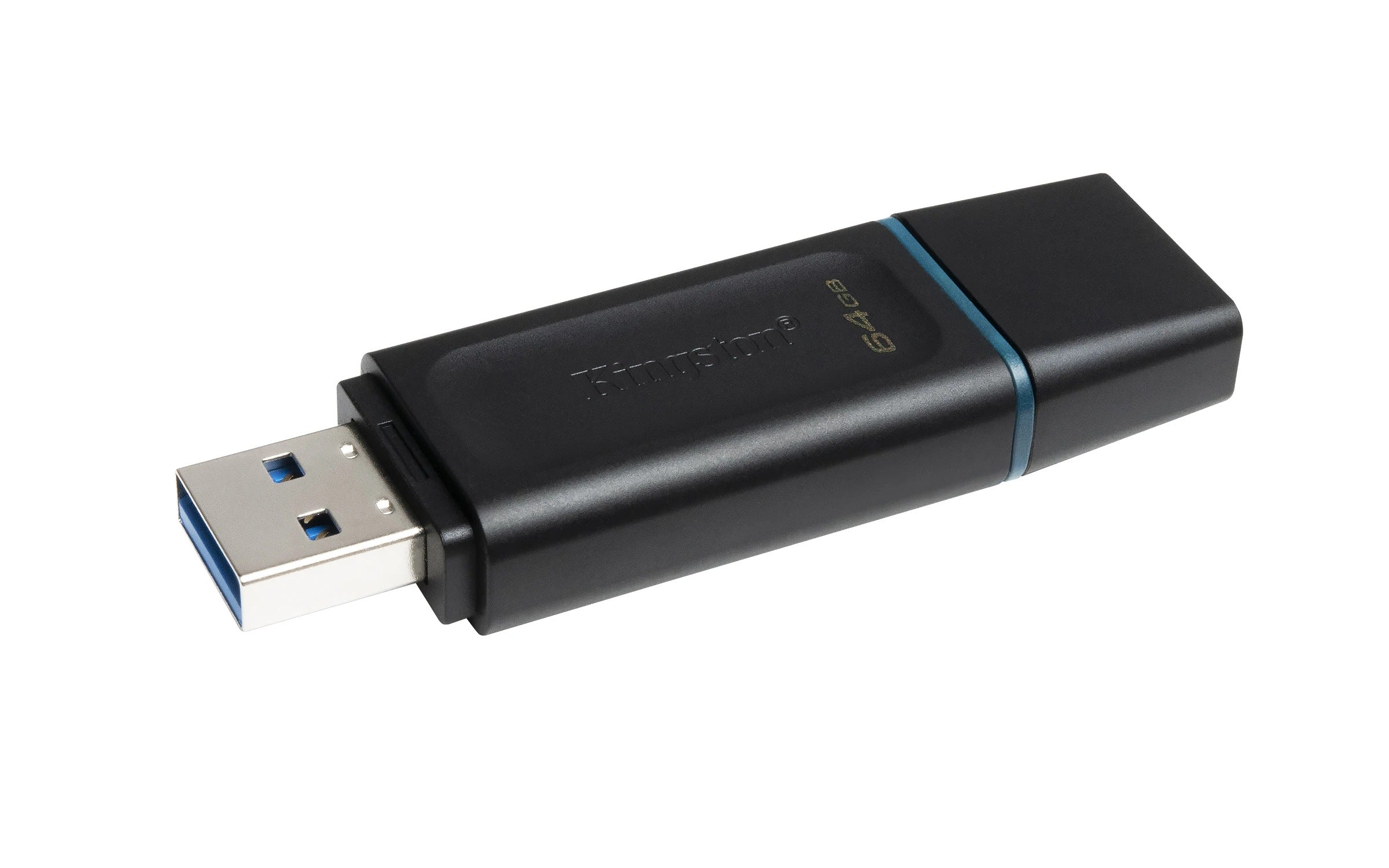 MEMORIE USB 3.2 KINGSTON 64 GB, cu capac, carcasa plastic, negru, "DTX/64GB"