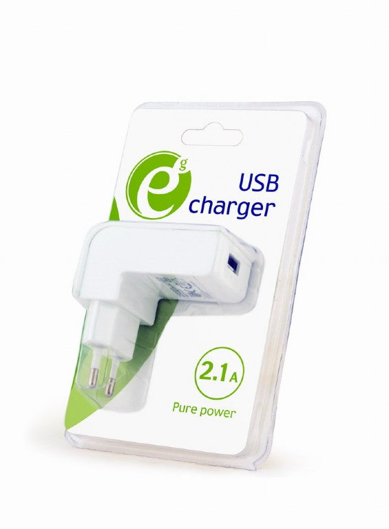 ALIMENTATOR retea 220V GEMBIRD, universal, 1 x USB, 2.1A, 10W, alb, "EG-UC2A-02-W"