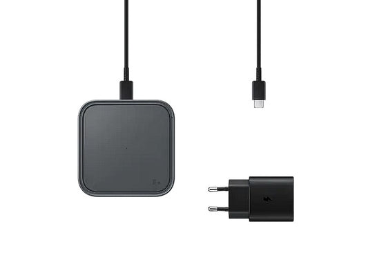 Wireless Charger Pad 15W Super Fast Wireless Charge; Travel Adapter 25W Super Fast Charge; USB-C to USB-C Cable, 1m; Black "EP-P2400TBEGEU" (timbru verde 0.18 lei)