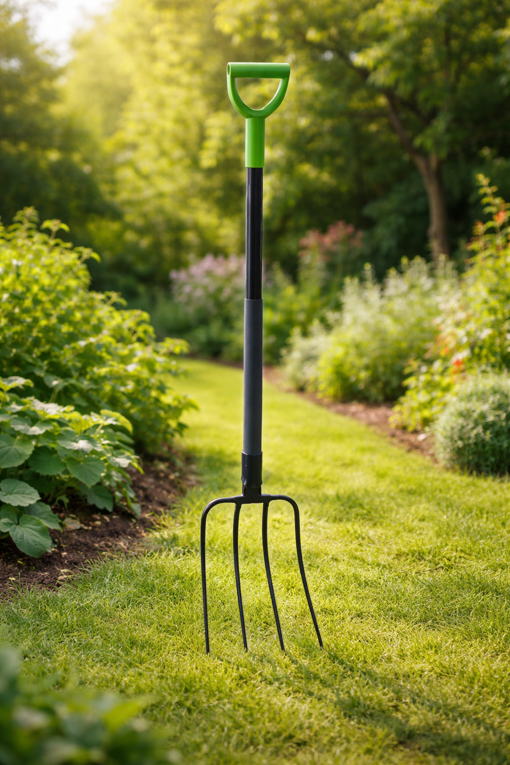 Furca pentru gradina din otel cu maner tip D, 120 cm, negru