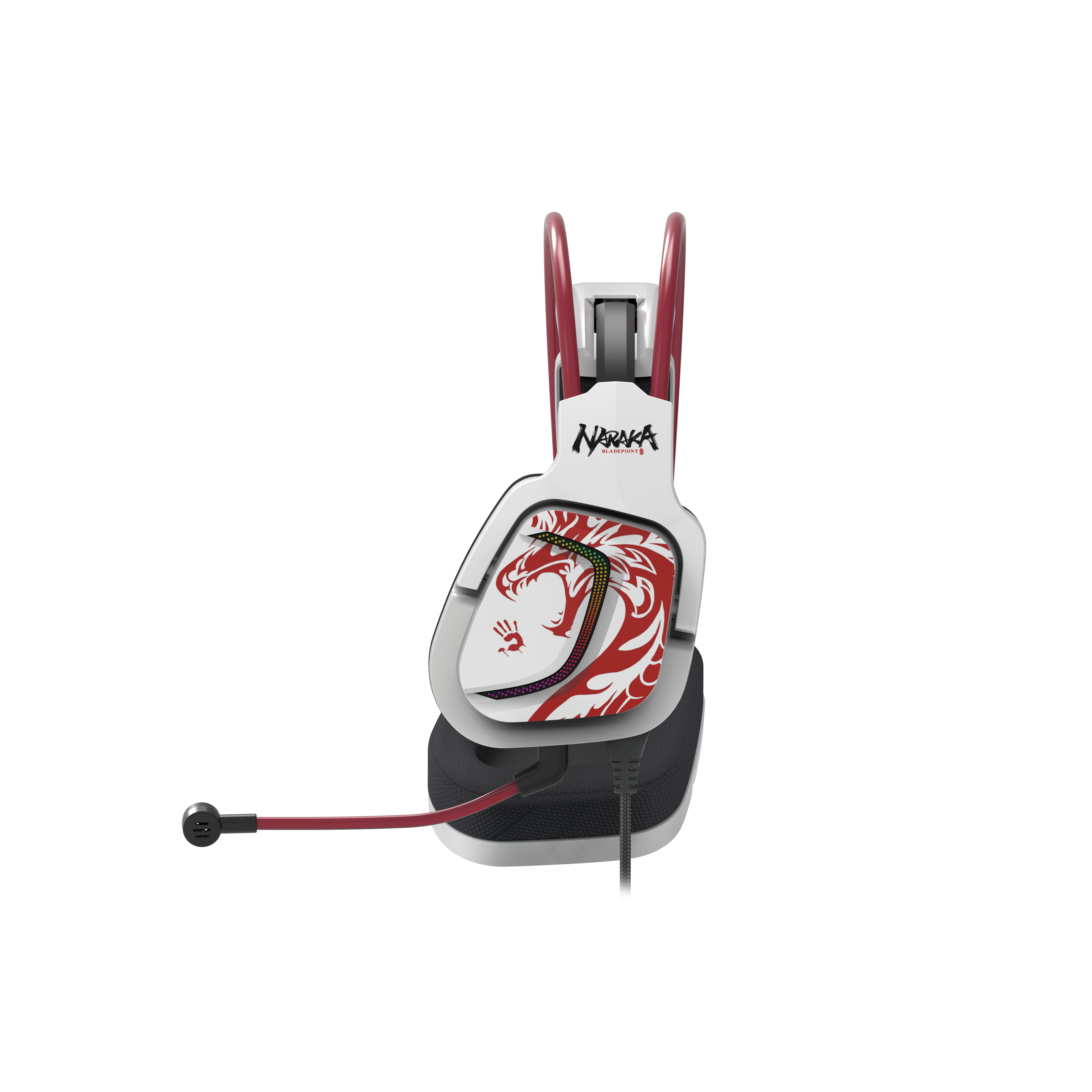 CASTI A4TECH-gaming, "Bloody co-branded Naraka",cu fir, USB, tip standard,utilizare multimedia (PC and more), mic pe casca,iluminare, 7.1 virtual sound,alb,USB, cablu 2m "G575" (timbru verde 0.8 lei)