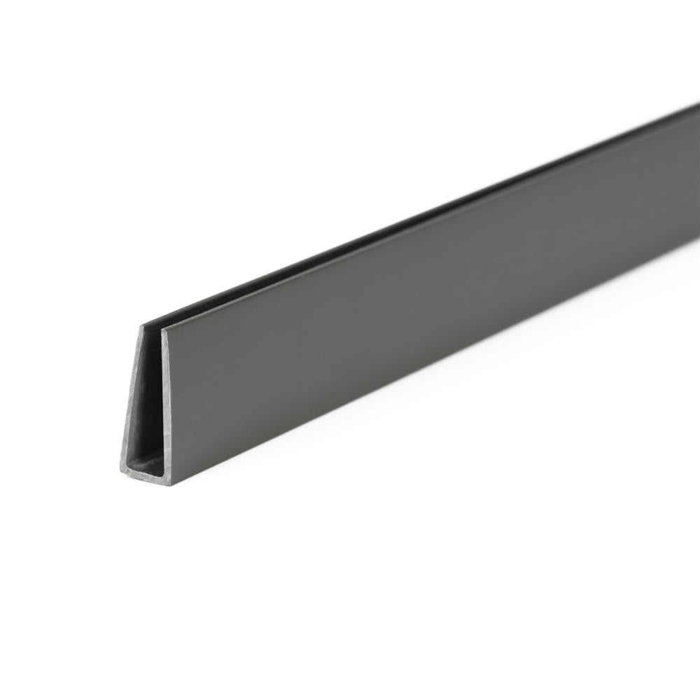 Profil mascare PVC pentru panou de gard, 100 cm, protectie margine, gri