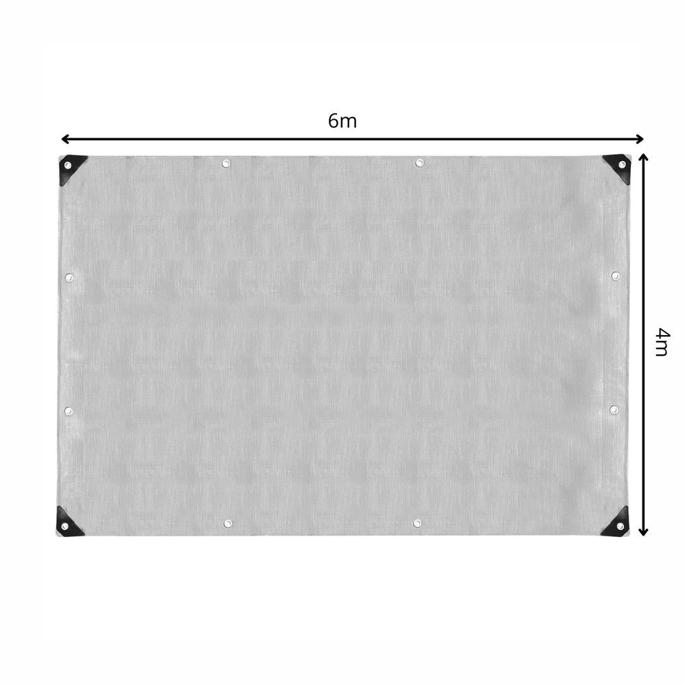 Prelata din polietilena impermeabila laminata, 130g/m2, 6x4 m, gri