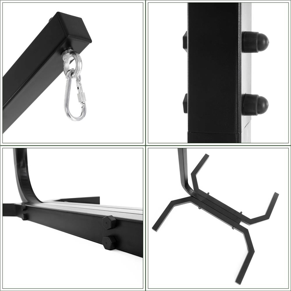 Suport leagan tip cuib sau hamac suspendat, cadru otel, maxim 180 kg, 92x92x205 cm, negru