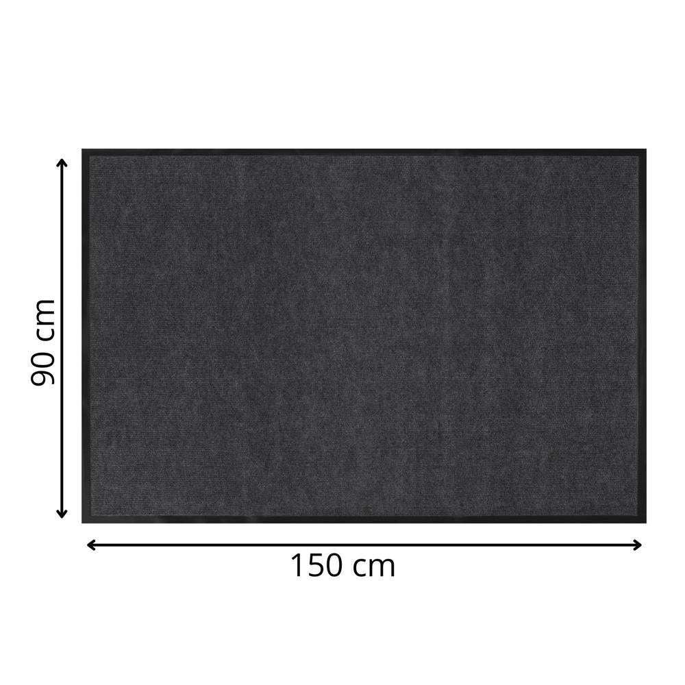Covoras intrare absorbant antimurdarie, PVC antiderapant, 90x150 cm, gri