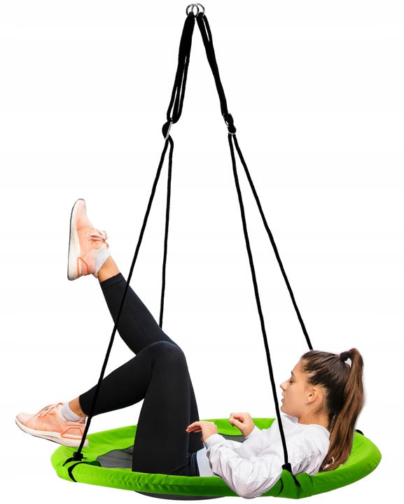 Leagan tip cuib G-Line, 100cm, inaltime reglabila, 150 kg, Galben Negru