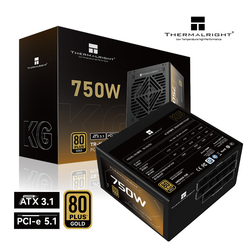 SURSA Thermalright "TR-KG750", 750W, certificare 80 Plus Gold, modular, LLC, DC to DC, fan 120mm, negru, "TR-KG750"