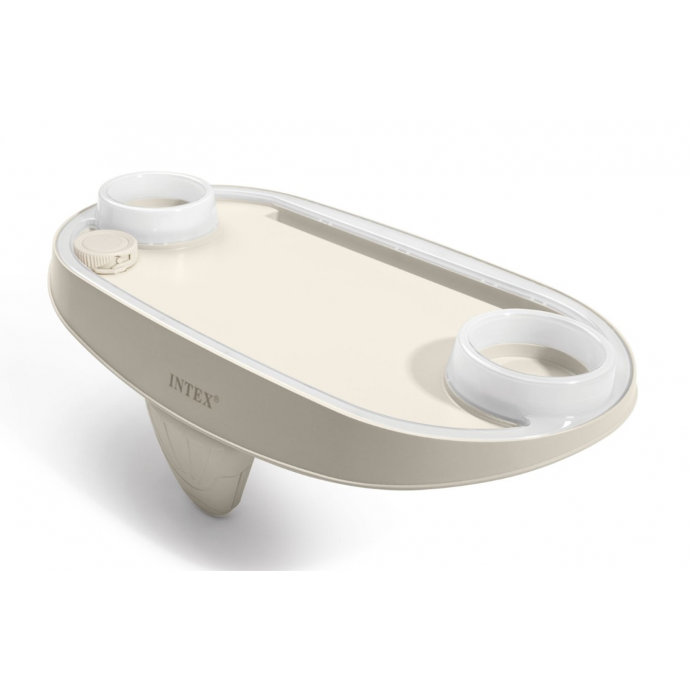 Suport pentru bauturi si telefon Intex 28520, 45x26x16 cm, PVC, cu iluminare LED, bej