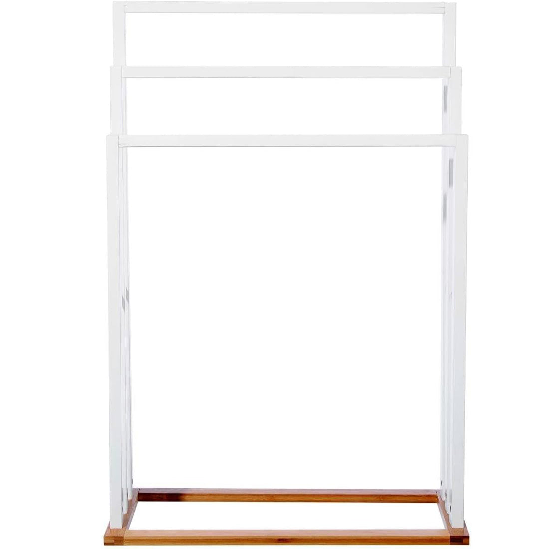 Suport prosoape 5Five Lysandre cu 3 rafturi, 55x24x82 cm, bambus alb