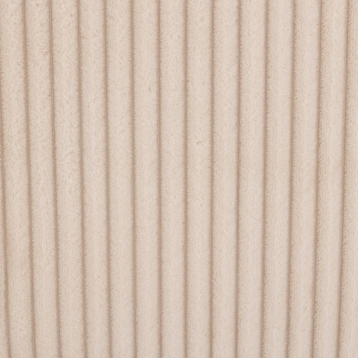 Taburet pliabil Atmosphera Arum din material tip catifea raiat, 38x38x38 cm, ivoire