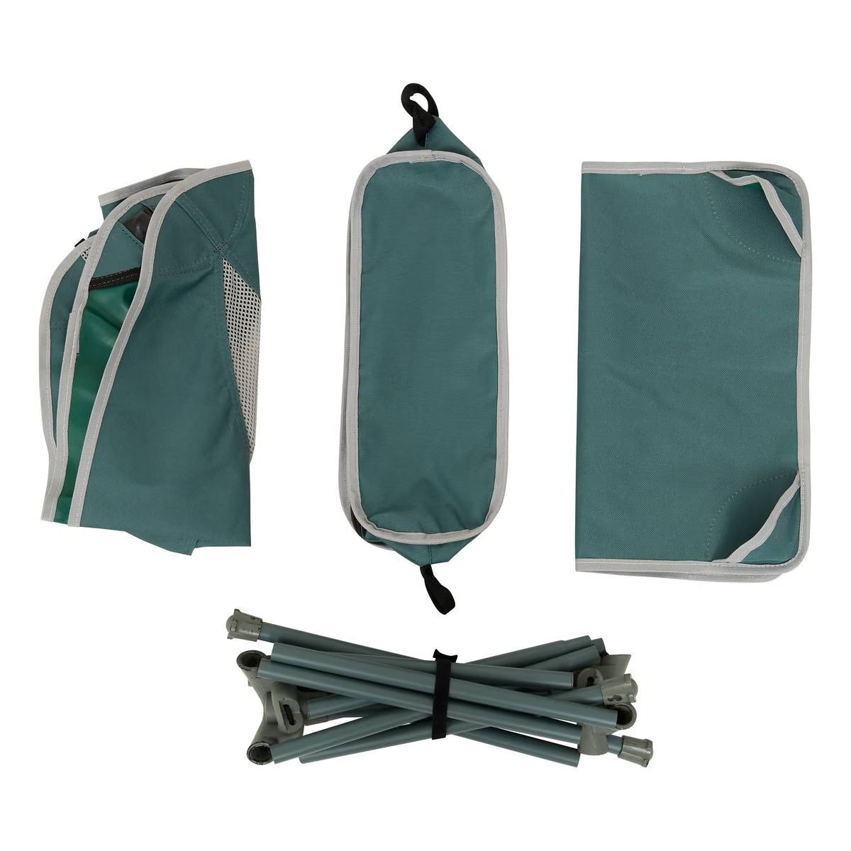 Scaun pliabil camping sau pescuit 5Five cu cadru din otel si sezut din poliester, 72x56x53 cm, verde