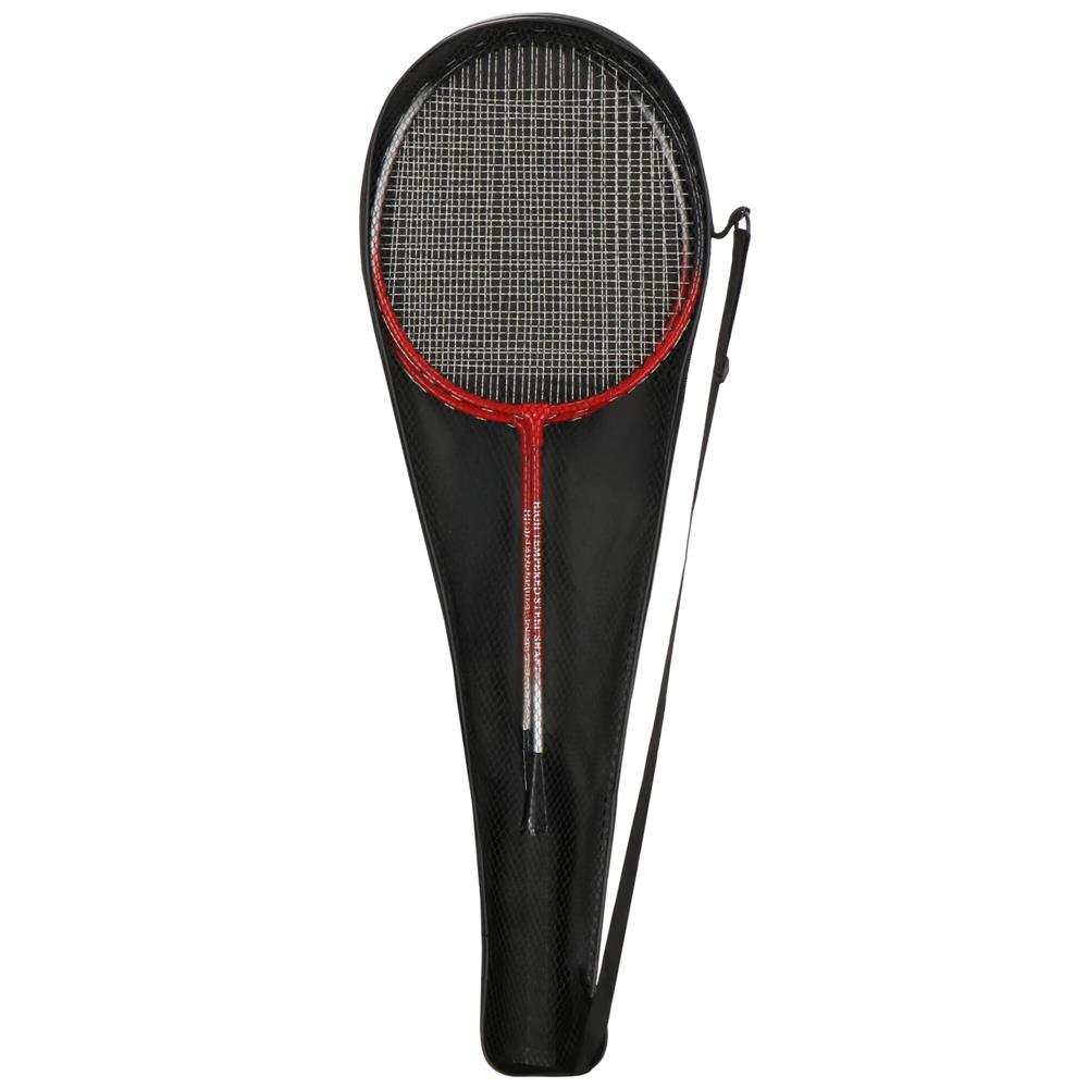 Set badminton 9 piese, 2 rachete metalice, 6 fluturasi si husa, 66 cm, multicolor