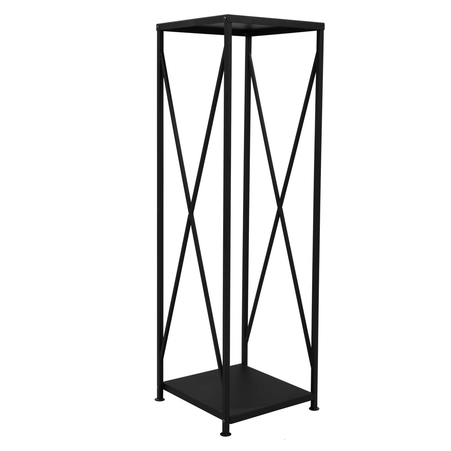 Suport metalic pentru lemne 34x34x111 cm, capacitate mare, negru