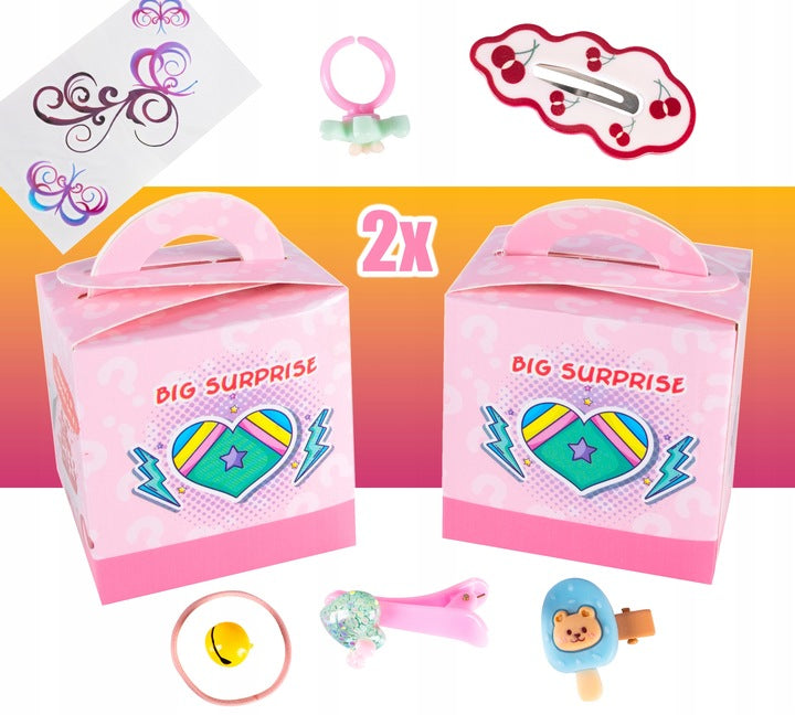 Trusa de machiaj pentru copii cu 3 niveluri, accesorii make-up si unghii, 17x12x14 cm, roz