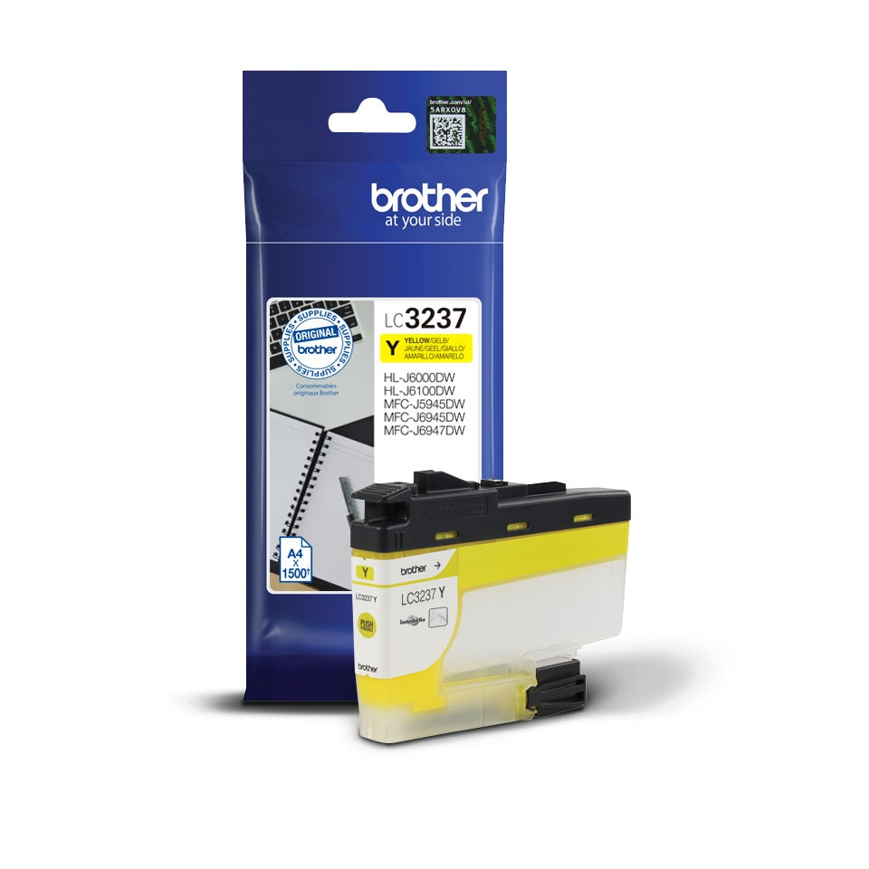 Cartus Cerneala Original Brother Yellow, LC3237Y, pentru MFC-J5945|J6945|J6947, 1.5K, , "LC3237Y"
