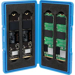 CUTIE LOGILINK, pt 4 x SSD M.2 NGFF/ NVME, rezistenta la socuri, albastru , "UA0417"