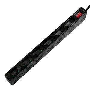 PRELUNGITOR LOGILINK, Euro skt x 6, conectare prin Schuko (T), cablu 1.5 m, 7.5 A, protectie contact accidental, on / off, negru, "LPS232B"