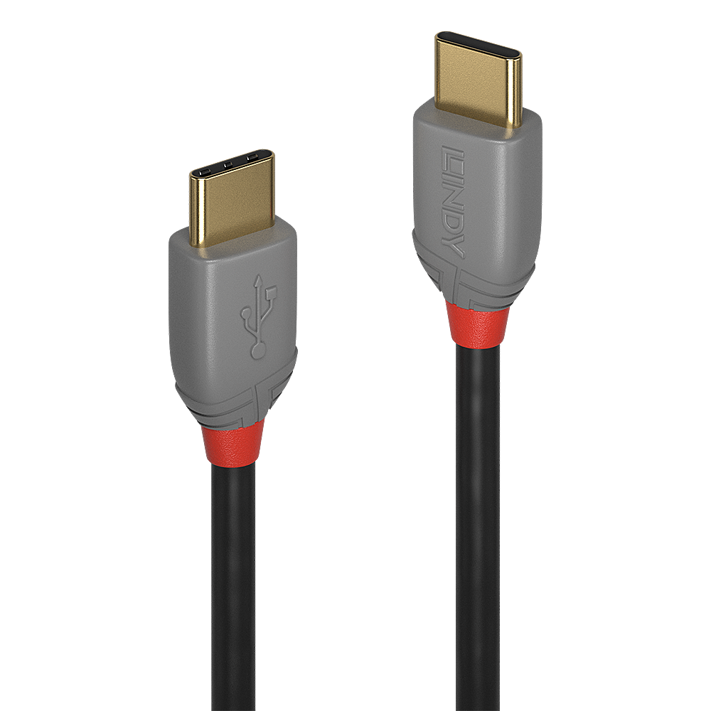 CABLU alimentare si date Lindy pt.smartphone USB Type-C (T) la USB Type-C (T), 1 m, PVC, gri, "LY-36871"