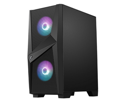 MSI MAG FORGE 100R case 2xUSB 3.0 2x120mm ARGB Fan 1x120mm black Fan Tempered Glass, "MAG FORGE 100R" (timbru verde 0.24 lei)