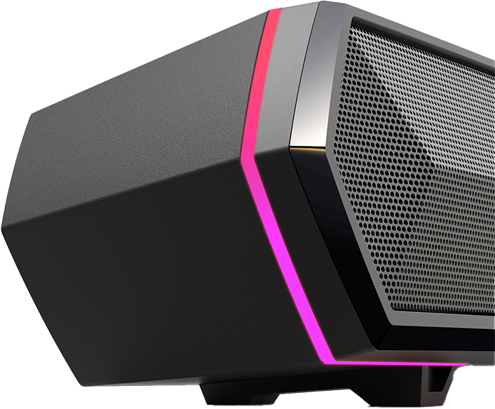 BOXE EDIFIER Gaming desktop, RMS: 5W (2.5W + 2.5W), Bluetooth 5.3, USB-A, RGB, sound card/ mic, dim. 485x70x80mm, black, "MG300-BK"