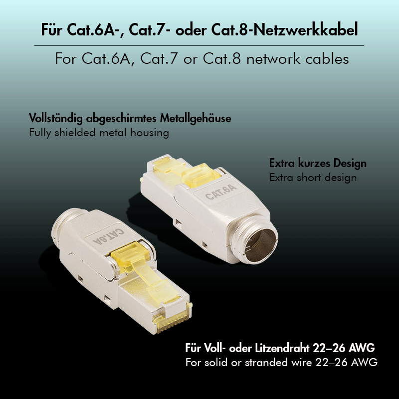 MUFA RJ-45 LOGILINK pt. cablu FTP, SFTP, Cat6a/Cat7/Cat8, RJ-45 (T), ecranat, plastic cu metal, extra scurta, 1 buc, "MP0085"