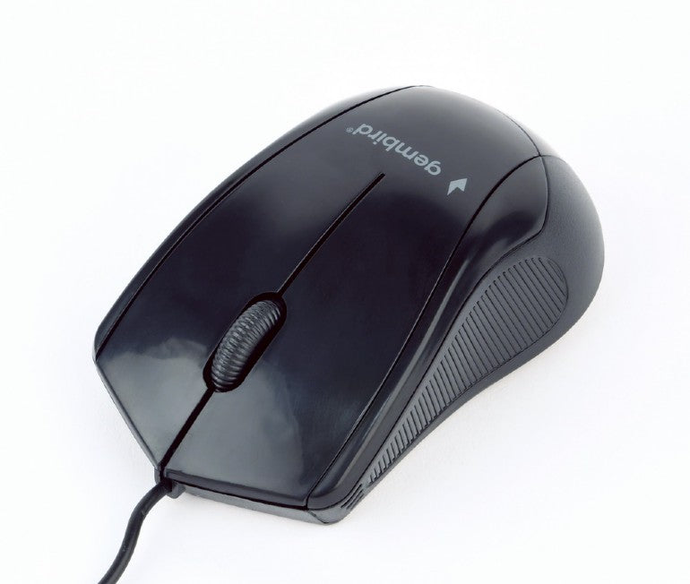 MOUSE GEMBIRD, PC sau NB, cu fir, USB, optic, 1000 dpi, butoane/scroll 3/1, , negru, "MUS-3B-02"