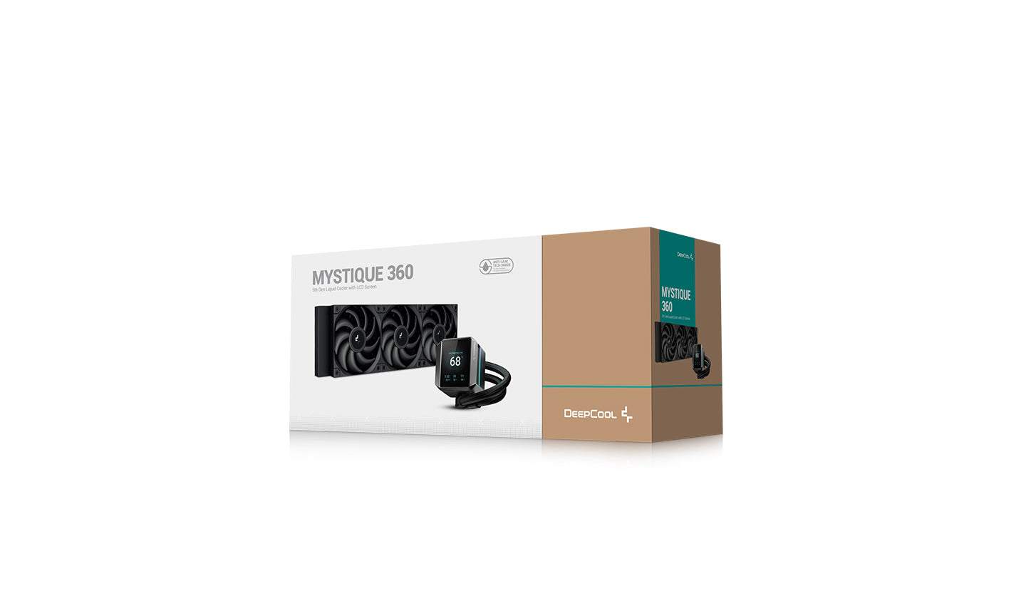 Cooler DeepCool "Mystique 360", racire cu lichid, compatibil Intel si AMD, ventilator 3x 120mm 2150rpm,LED RGB adresabil,ecran LCD 2.8" customizabil,negru "R-LX750-BKDSNMP-G-1"