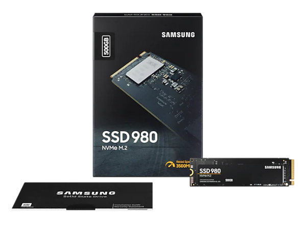 SSD SAMSUNG, 980, 500GB, M.2, PCIe Gen3.0 x4, V-Nand 3bit MLC, R/W: 3100 MB/s/2600 MB/s "MZ-V8V500BW"