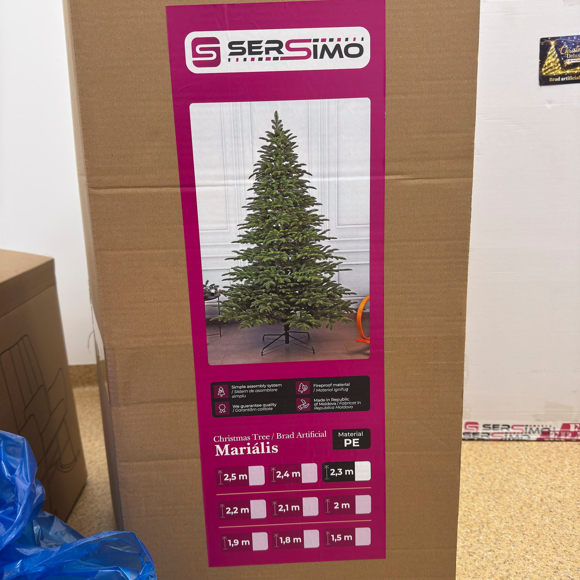 Brad artificial Sersimo, Mariális Elite, verde, integral 3D, 230 cm