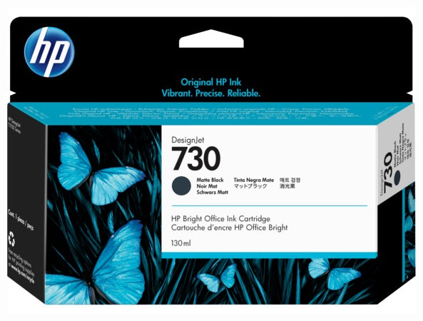 Cartus Cerneala Original HP Matte Black, nr.730, pentru Designjet T1600|Designjet T1700|Designjet T2600, 130ml, , "P2V65A"