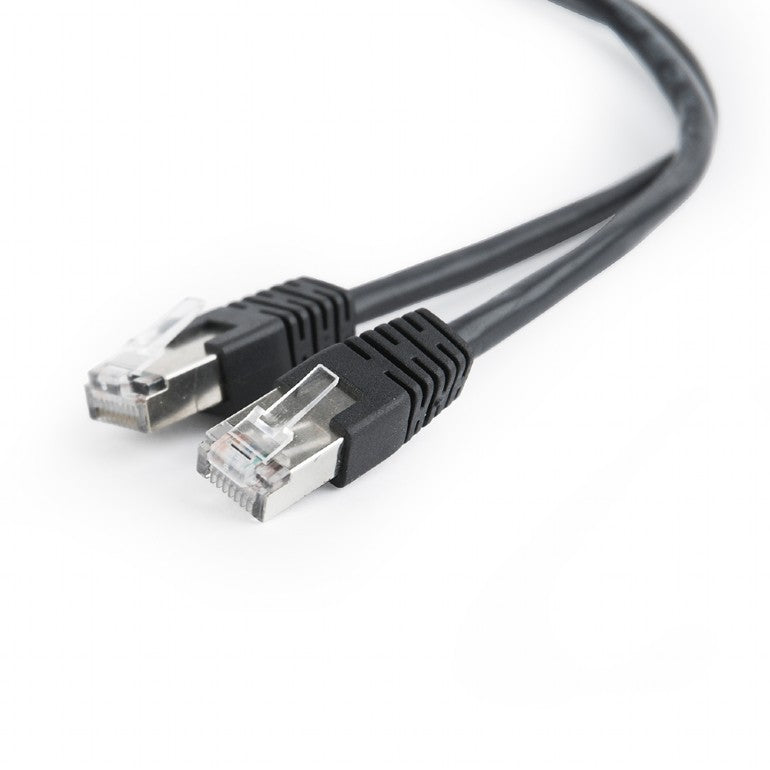 PATCH CORD FTP GEMBIRD Cat5e, cupru-aluminiu, 0.5 m, negru, AWG26, ecranat "PP22-0.5M/BK"