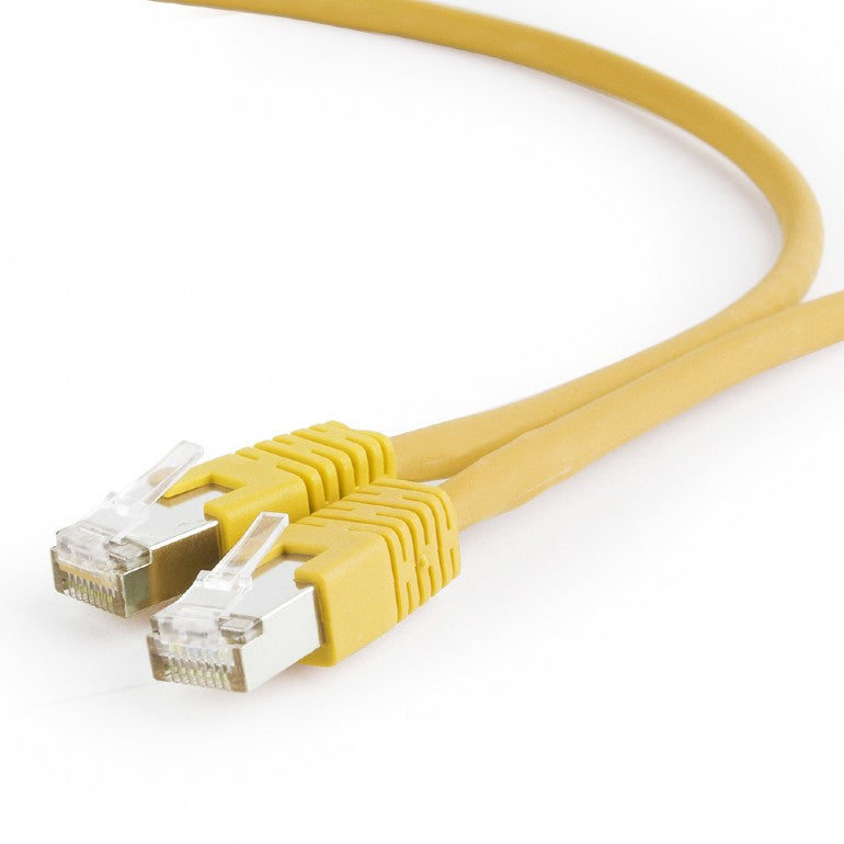 PATCH CORD S/FTP GEMBIRD Cat6a, LSZH, cupru, 5 m, galben, AWG27, dublu ecranat "PP6A-LSZHCU-Y-5M"