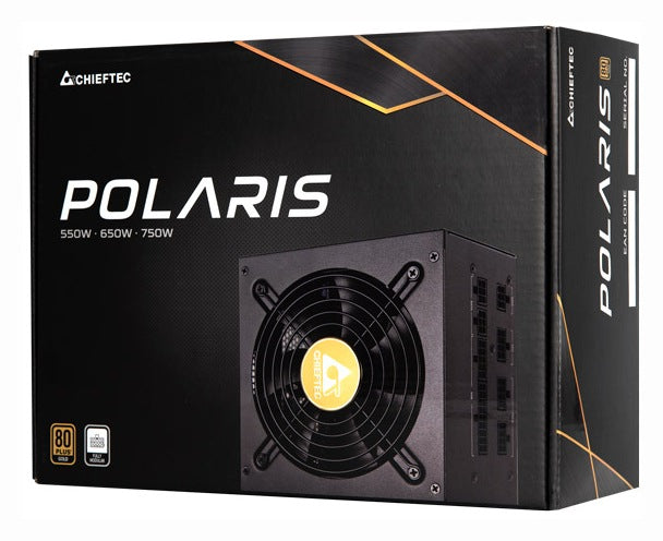 SURSA Chieftec Polaris 750 W, modulara, certificare 80 Plus Gold, ventilator 120 mm x 1, PCI-E 6+2 pin x 4, SATA x 8, "PPS-750FC"