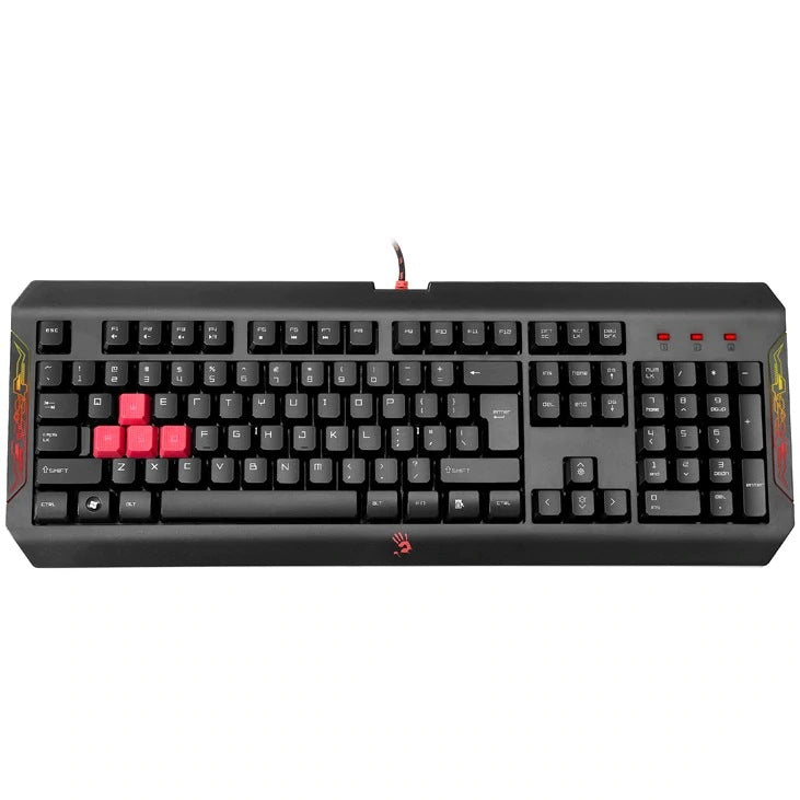 TASTATURA A4TECH - gaming, "Bloody gaming", cu fir 1.8m, 106 taste, format standard , USB, negru, "Q100"
