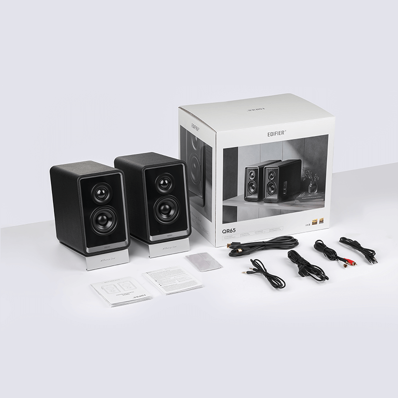 BOXE EDIFIER 2.0, RMS: 70W (2 x 15W, 2 x 20W), Bluetooth 5.3, USB-C, USB-A, AUX, sub-out, GaN charger 65W, black, "QR65-BK"