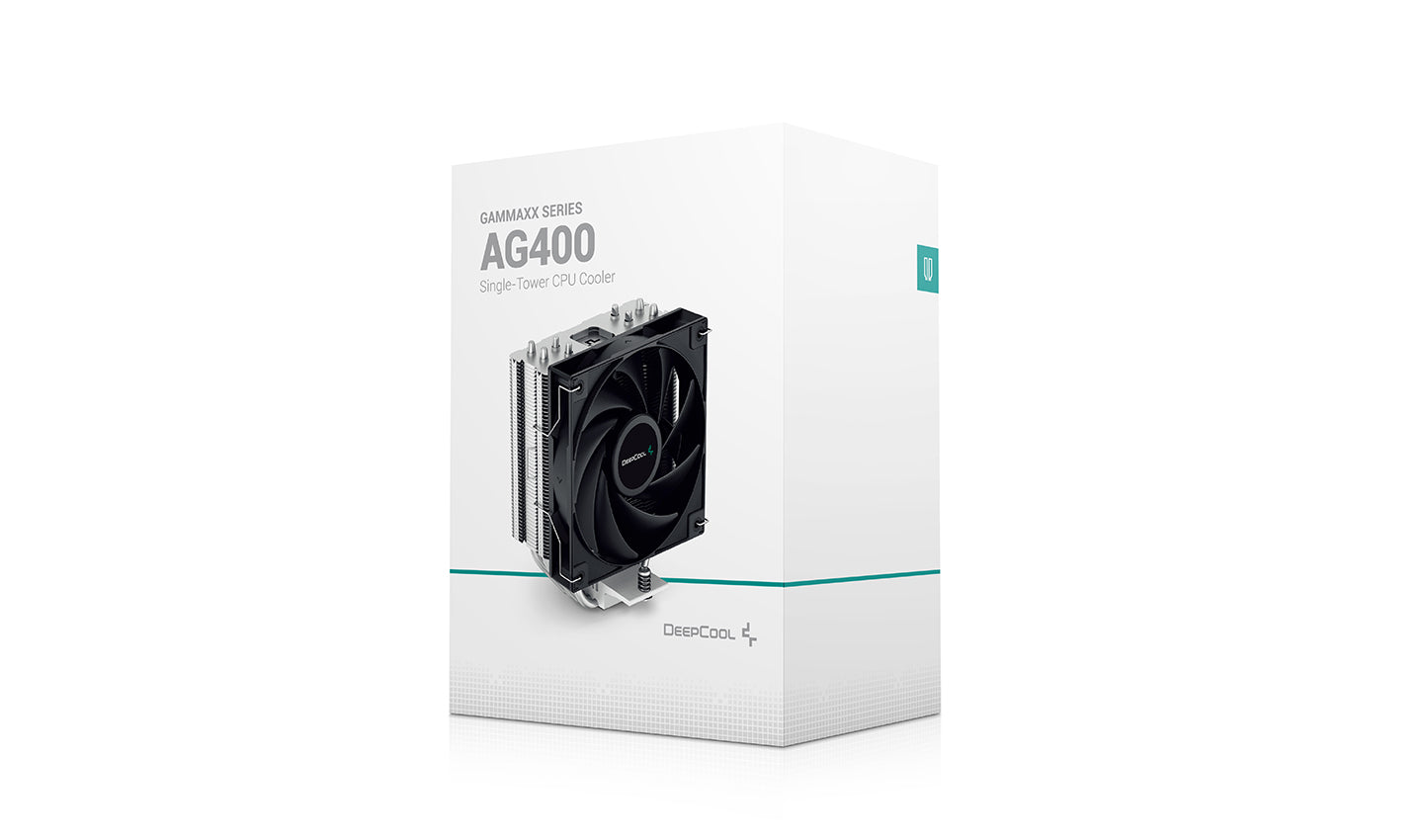 Cooler Deepcool "AG400", compatibil skt. Intel si AMD, racire cu aer, ventilator 120 mm, 2000 rpm, inaltime cooler 150 mm, 4 heatpipe, "R-AG400-BKNNMN-G-1"