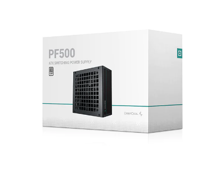 SURSA DEEPCOOL PF500, 500W(real), 120mm silent fan, 80 PLUS White, 2x PCI-E (6+2), 6x S-ATA, "R-PF500D-HA0B-EU"