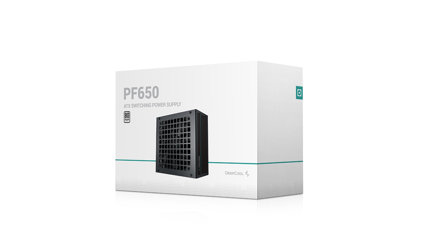 SURSA DeepCool 650W, "PF650", 80 Plus White, fan 120 mm x 1, ATX 12V V2.4, non-modulara, PCI-E (6+2)Pin x 2, 6 x S-ATA, "R-PF650D-HA0B-EU"
