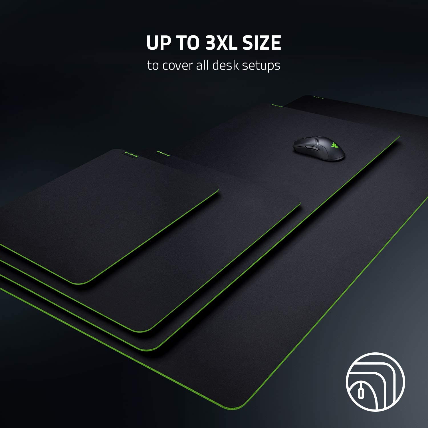 Mouse PAD RAZER, "Gigantus 2", gaming, cauciuc & material textil, 360x275x3 mm, negru, "RZ02-03330200-R3M1"