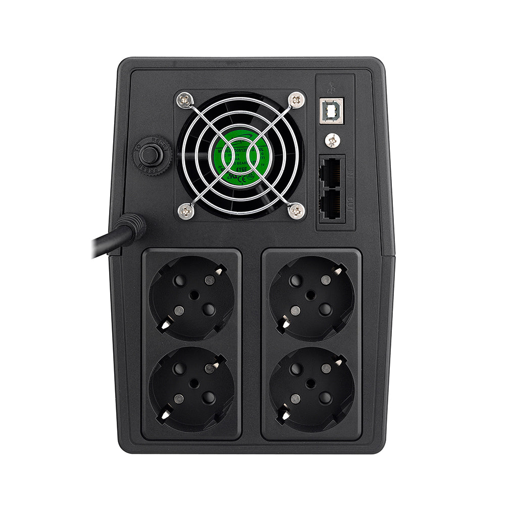 UPS Spacer Line Int. cu management, LCD, 2000VA/ 1200W, AVR, 4 x socket Schuko, display LCD, 2 x baterie 12V/9Ah, conector USB, combo RJ11/RJ45, bateria are 12 luni garantie, "SPUP-2000D-LIT01"