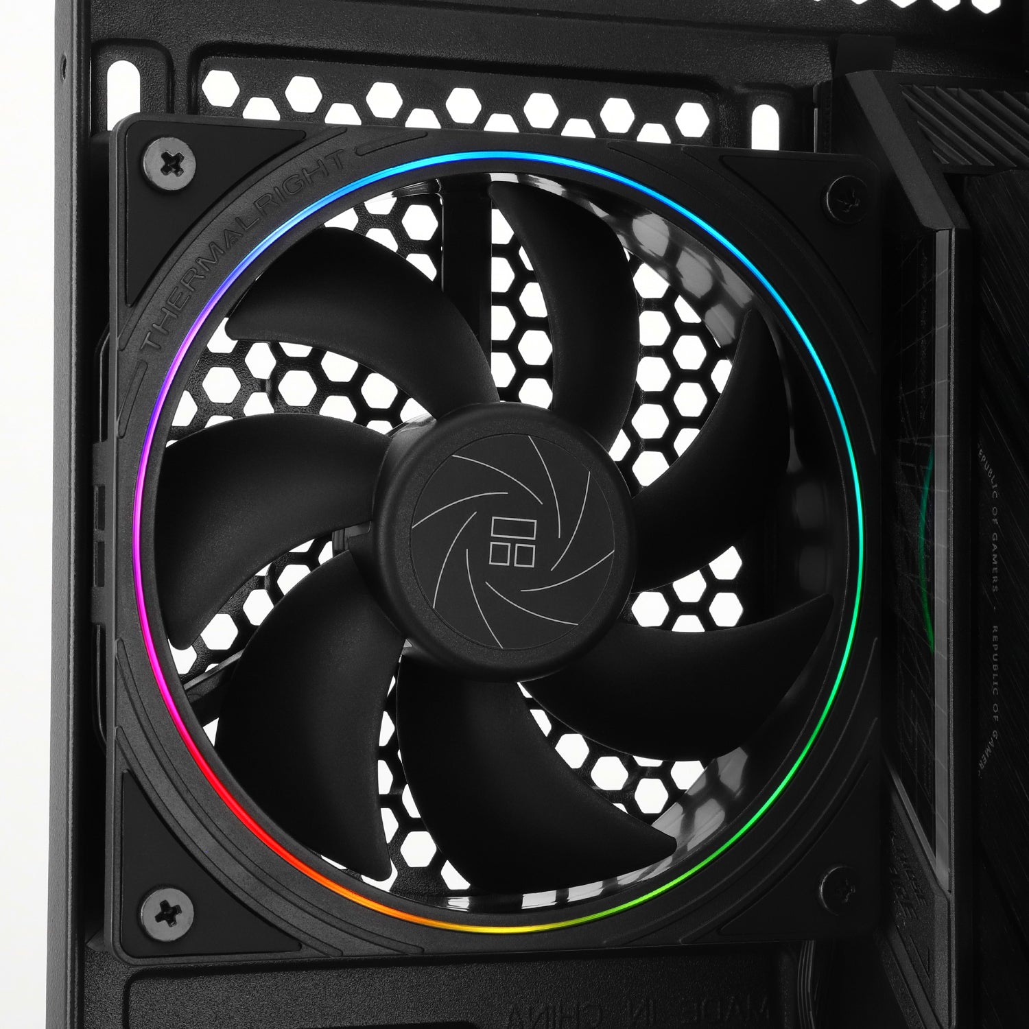 Ventilator Thermalright "TL-S12", 120mm, 1500 RPM, S-FDB Bearing, 47.6 CFM, LED ARGB, 4pin PWM, negru, "TL-S12"