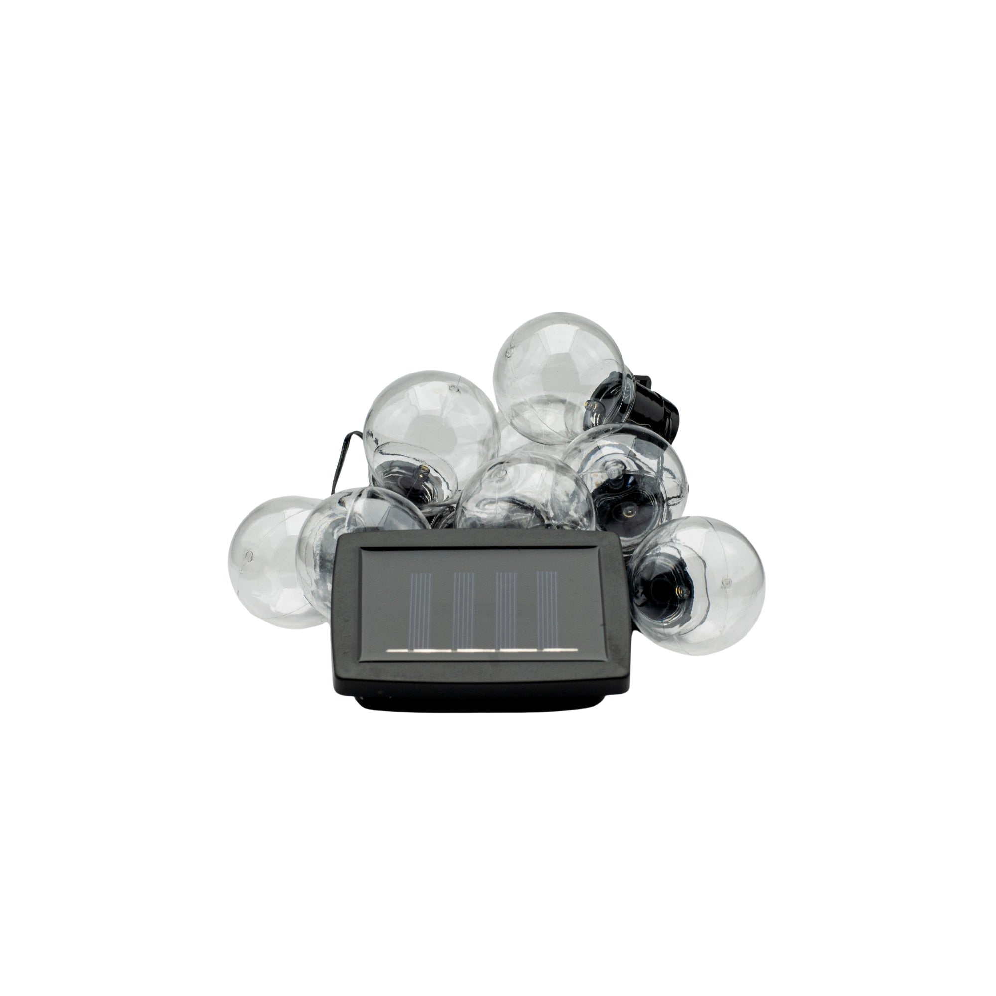 Ghirlanda luminoasa, LED, model Rona, 10 becuri, 380cm, incarcare solara, lumina alb cald