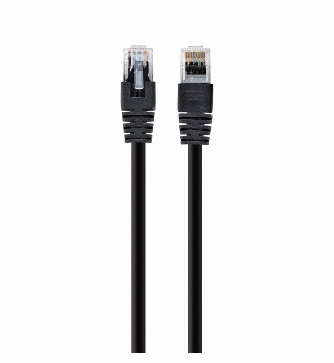 PATCH CORD UTP SPACER Cat5e, cupru-aluminiu, 0.25 m, negru, AWG26, "SP-PT-CAT5-0.25M-BK"
