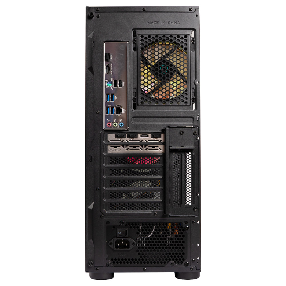 Sistem Desktop PC Gaming Spacer Overlord, Ryzen 5 5600, 32 GB DDR4, 1TB SSD, RX 7600 Challenger 8GB OC, no OS, negru, "SPACER-Overlord-09VN" - 5949046616132