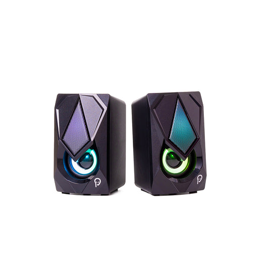 BOXE SPACER Gaming 2.0, RMS: 6W (2 x 3W), control volum, 2 x LED, USB power, black, "SPB-STORM" (timbru verde 2.00 lei)