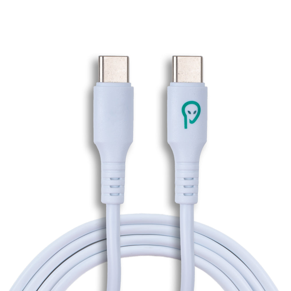 CABLU alimentare si date SPACER, pt. smartphone, USB Type-C (T) la USB Type-C(T), PVC, ambalaj punga, 1m, alb "SPDC-TYPEC-TYPEC-PVC-W-1.0"
