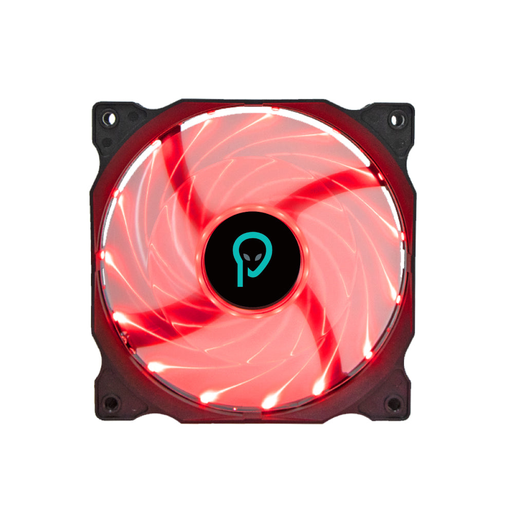 VENTILATOR SPACER PC 120x120x25 mm, RED light, Hydraulic Bearing, 74CFM, conector 4-pin "SPFC-120-4P-RD"