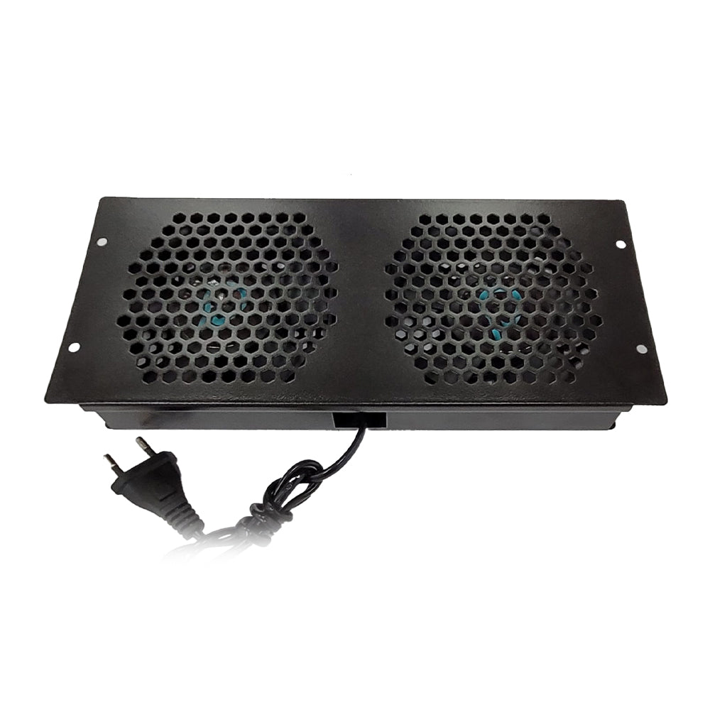 UNITATE RACIRE SPACER, 1U pentru rack 19", 2 x ventilatoare, 120mm, 2300rpm, 30dBA, flux aer 69cfm, cablu 0.7m, black "SPFC-CW-2F-02"